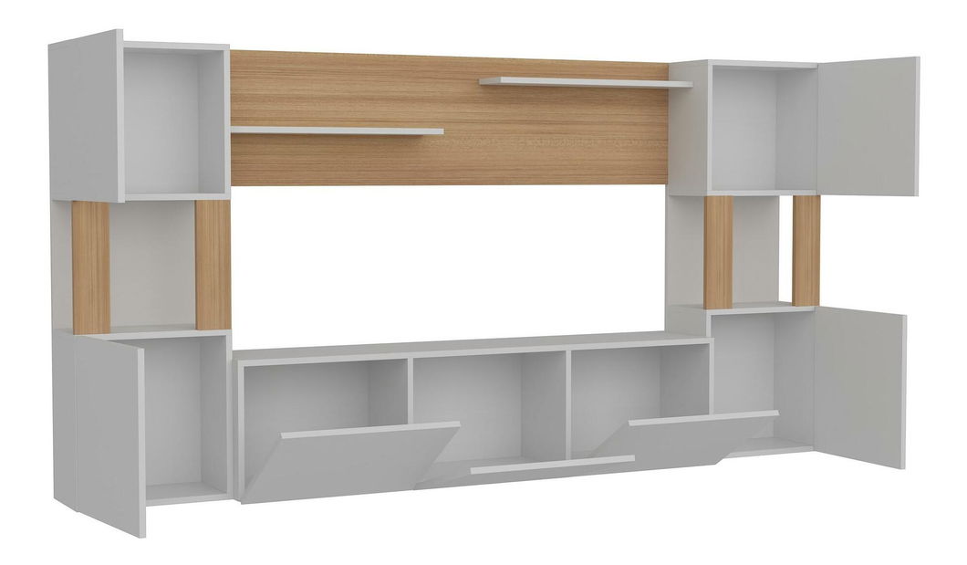 Set za dnevni boravak Loreena (bijela + teak)