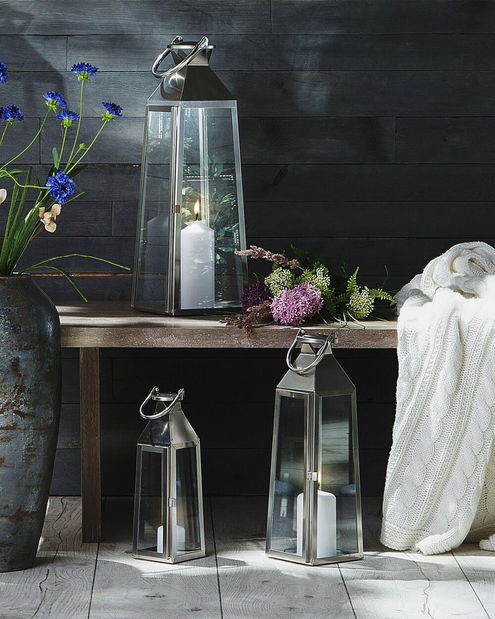 Felinar CAICO 53 cm (oțel inoxidabil) (argintiu)