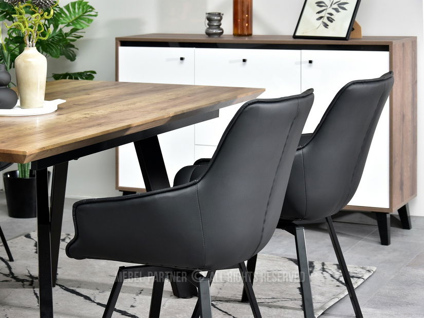 Stolička Aranbura (čierna + zlatá)