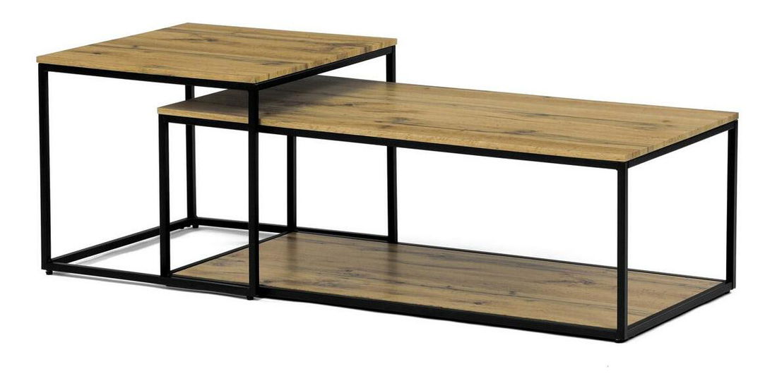 Set 2 măsuțe de cafea Crearse (stejar sălbatic)