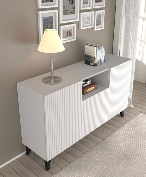 Skrinka 150 2D1DM Rowanna (biela + čierna)