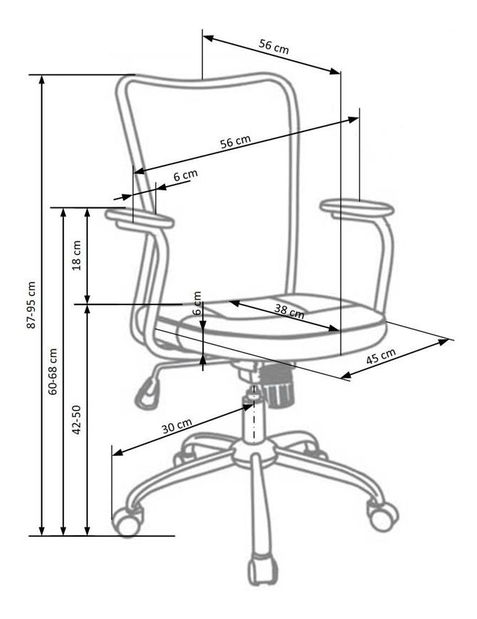 Kancelárske kreslo Andera (sivá + ružová)