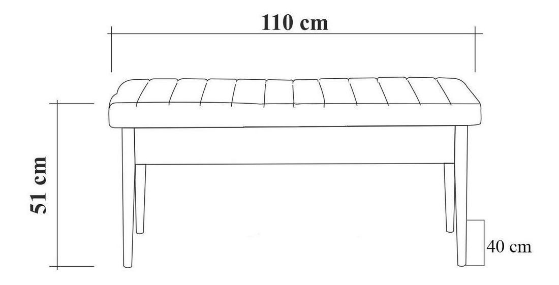 Klupa Vlasta 5 (orah + kamen) 