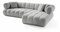 Rohová sedačka Petronel (sivá) (P)