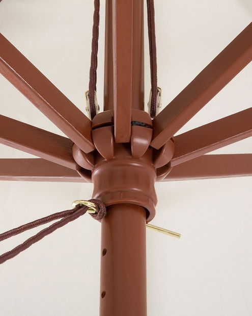 Záhradný slnečník 270 cm TRATORIA (drevo) (svetlobéžová)