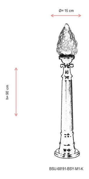 Kültéri állólámpa Willow (fekete)