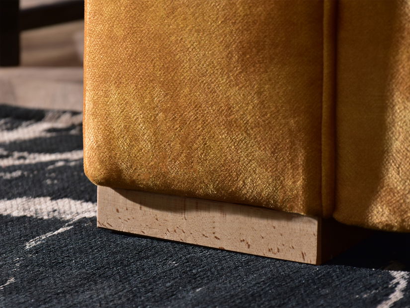 Pohovka trojsedačka Masoquismo (horčicová + buk)