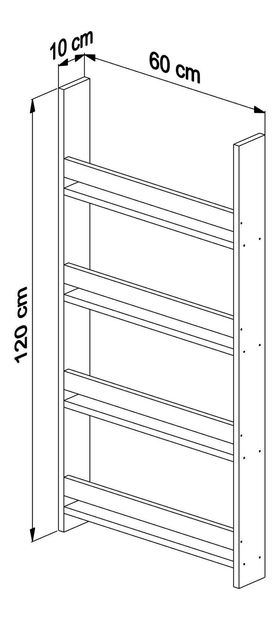 Dječja zidna polica Arterka 1 (bijela)