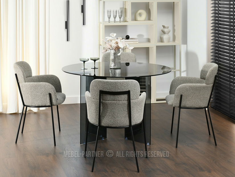 Blagovaonska stolica Bastante (bež + crna)