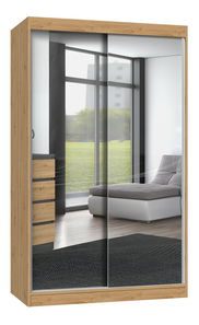 Šatníková skriňa s posuvnými dverami Igatossa 120 C (dub artisan) (so zrkadlom)