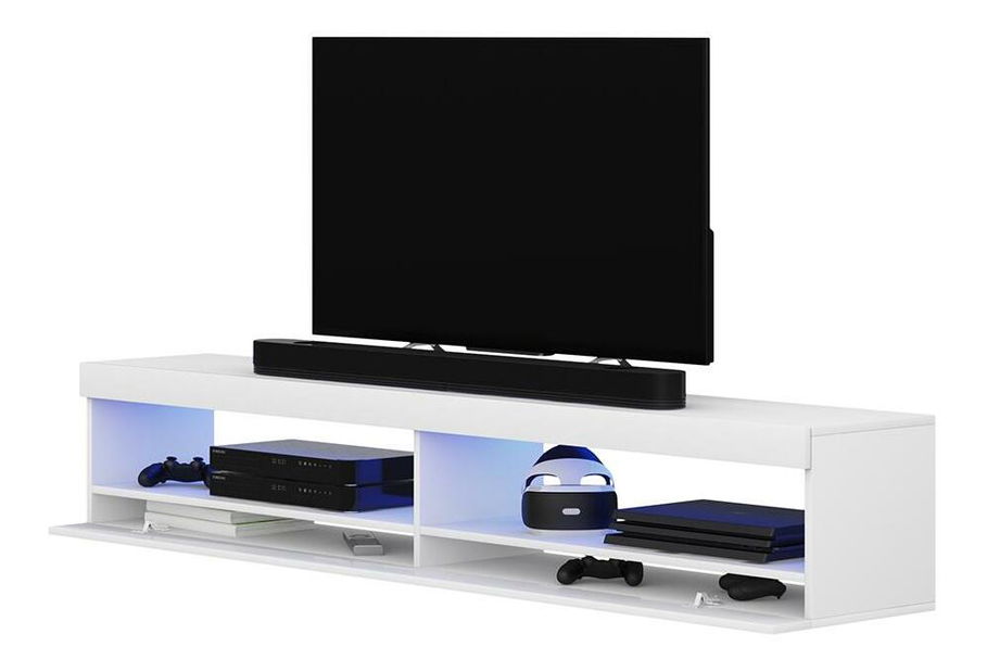 TV skrinka/stolík Violett 140 (s osvetlením) (biela)