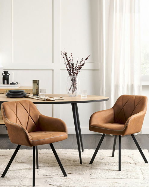 Set 2ks. jedálenských stoličiek Manly (zlatohnedá)