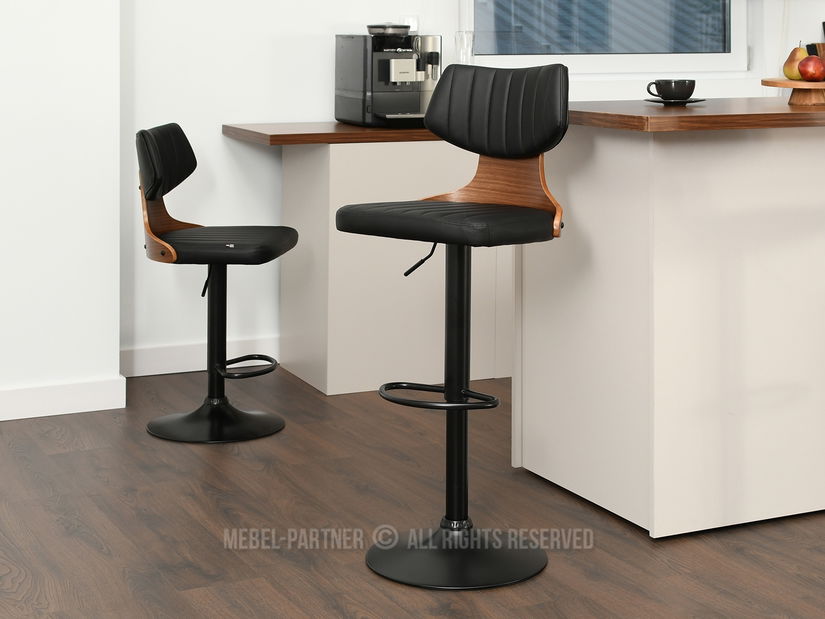 Stolica Heroe (tamni orah + crna)