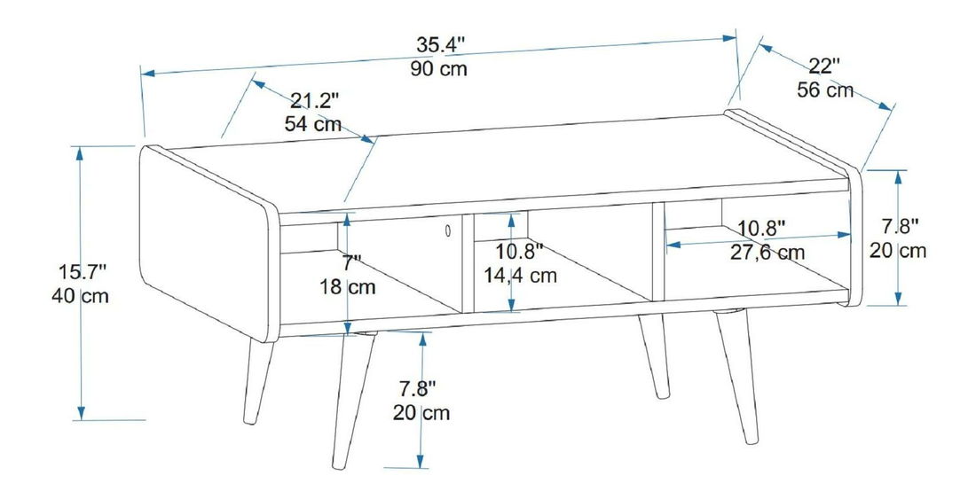 Măsuță de cafea Dovete 1 (Nuc deschis) 