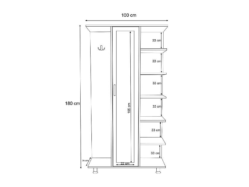 Mobilier hol Cercei (Stejar + Alb)