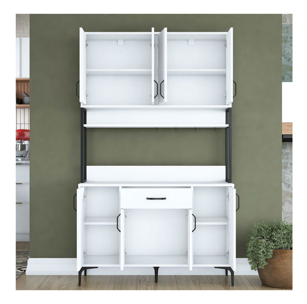 Set kuchynských skriniek Jenaretta 27 (biela + čierna)