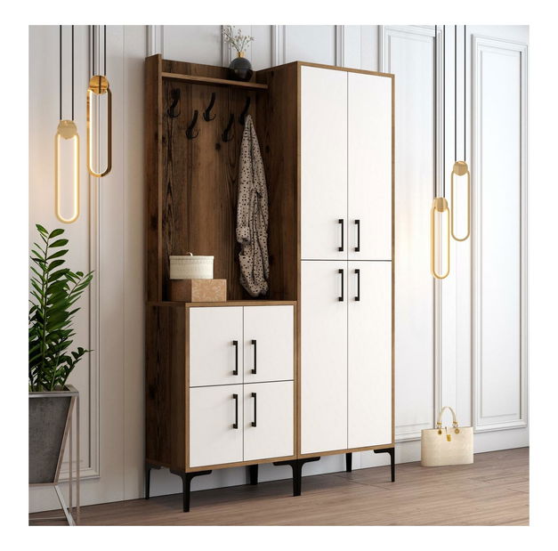 Előszoba fal Betina BA (dió + fehér)