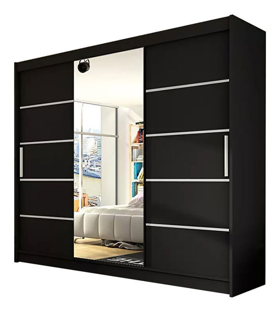 Šatníková skriňa Alexander (čierna)