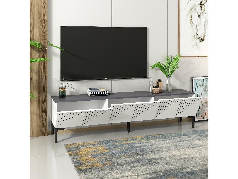 TV asztal/szekrény Kebati 3 (fehér + antracit) 