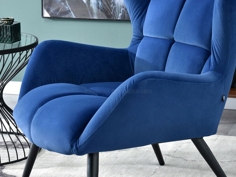 Fotel Kikino (tengeri + fekete)