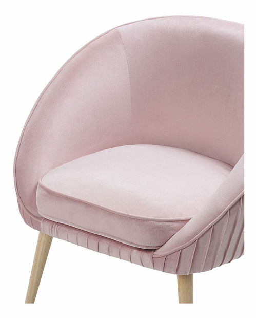 Kreslo TOMSO (zamat) (ružová)