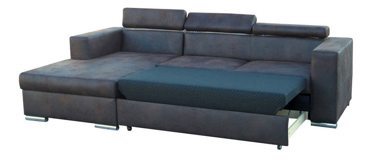 Rohová sedačka Note (tm. hnedá) (L)