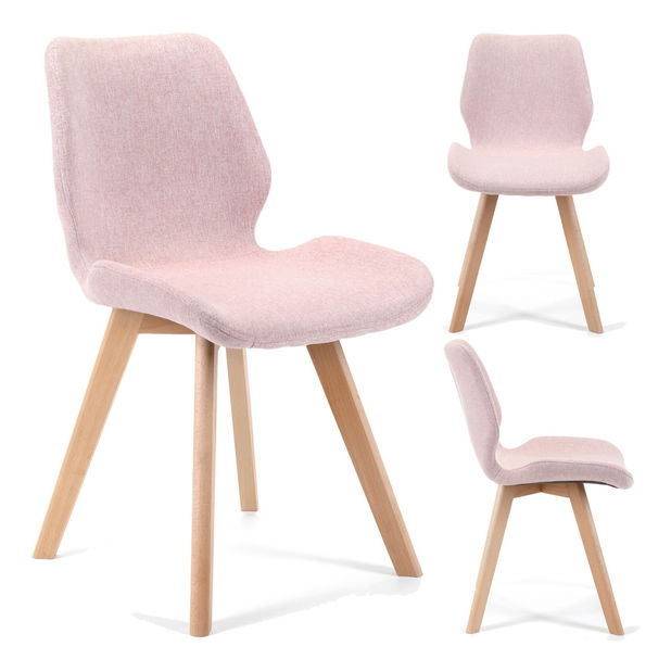 Scaun de sufragerie Sivan (roz) (4buc)