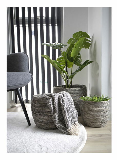 Set 3 ks košíkov Tlasalia (sivá)