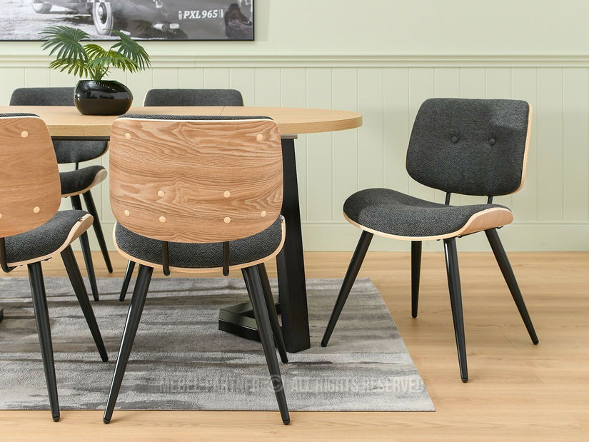 Stolica Grimo (hrast + grafit + crna)