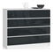 Komód Kapil II (fehér + fényes grafit)