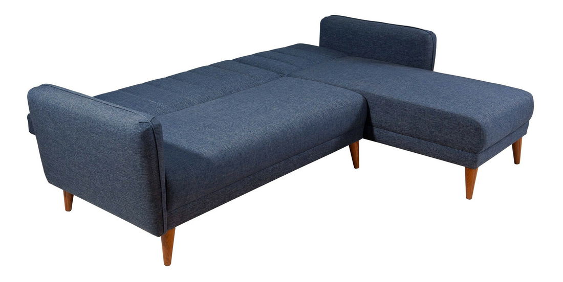 Rohová sedacia súprava Adrie (P) (Tmavá modrá)