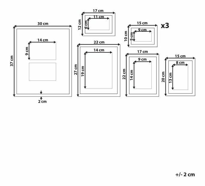 Cadru fotografii 8 buc Garfield (alb)