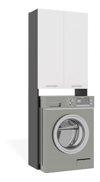 Dulap deasupra mașinii de spălat Perdieron 2 (antracit + alb)