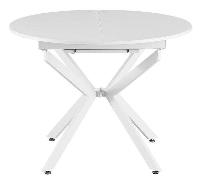 Masă de sufragerie extensibilă Amero (alb) (pentru 4-6 persoane)