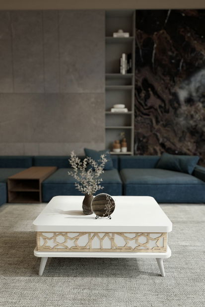 Konferenčný stolík Otta (biela)