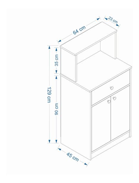 Comodă Mokka (Alb + Pin atlantic) 