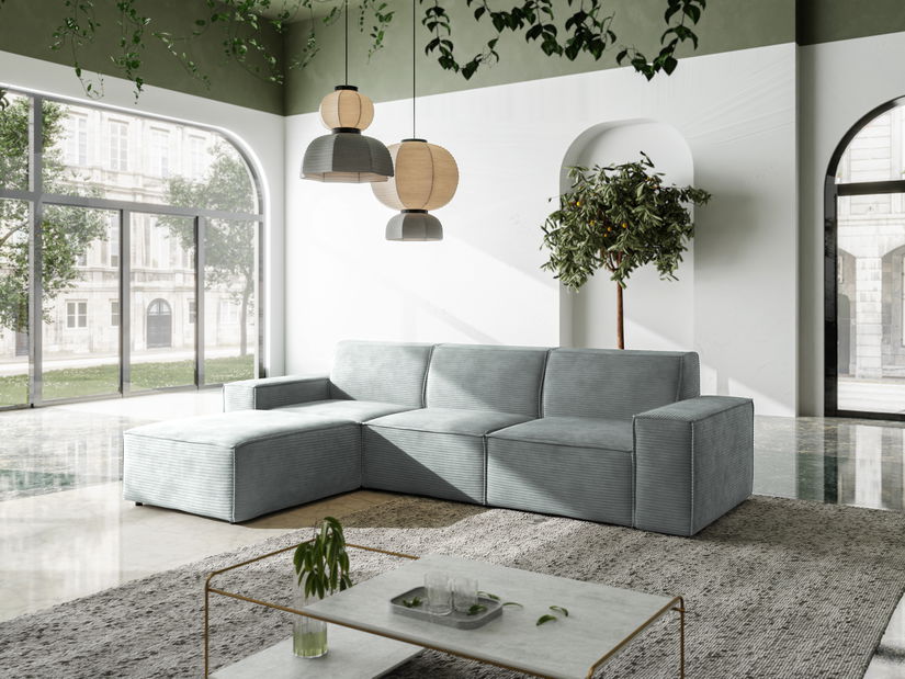 Sarokkanapé Cuboid L (szürke) (B)