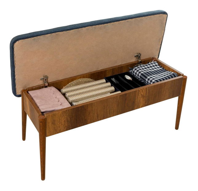 Klupa Vanessa (orah + tamnoplava)