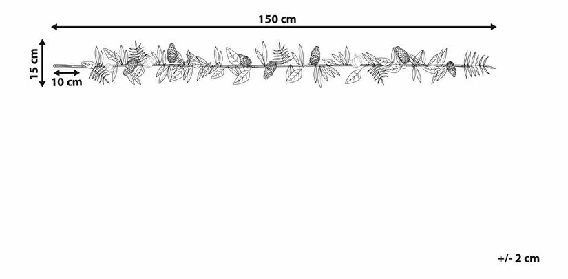 Božićni vijenac 150 cm Marza (narančasta)