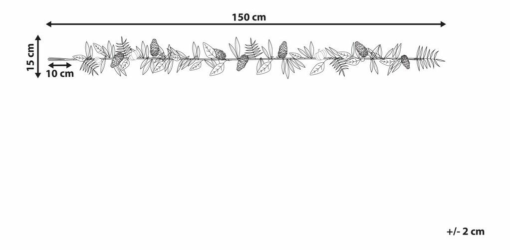 Ghirlandă de Crăciun 150 cm Marza (portocaliu)