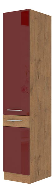 Dulap de bucătărie pentru alimente Virion 40 DK 210 2F (stejar lancelot + bordo)