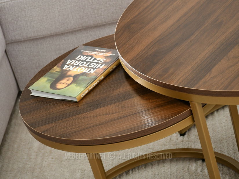 Stolić za kavu Klara (orah + zlatna)