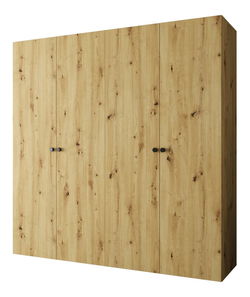 Ormar za garderobu 200 cm Parna 1 (hrast artisan + crna)