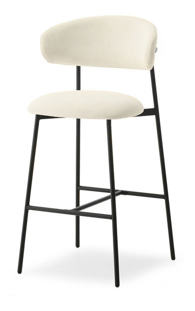 Scaun bar Inezenente (crem + negru)