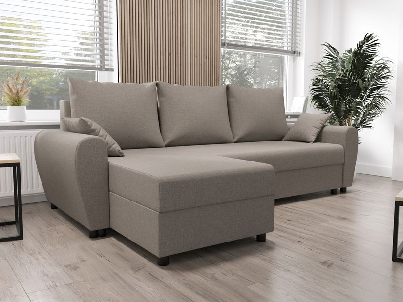 Rohová sedacia súprava Fleur L (béžová) (L)