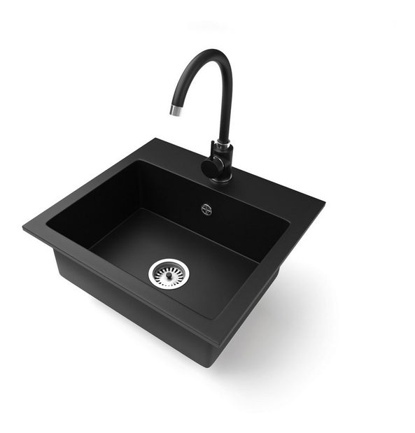 Kuhinjski sudoper Donius (crna) (bez otvora za bateriju)