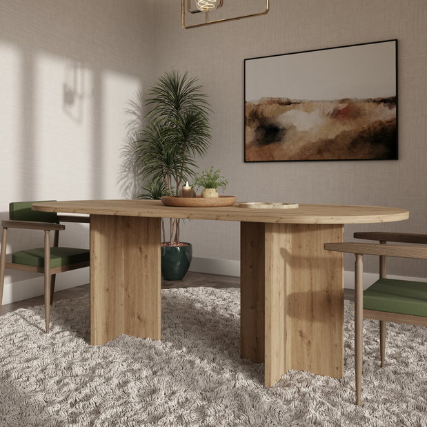 Rozkladací jedálenský stôl Lone (dub artisan)