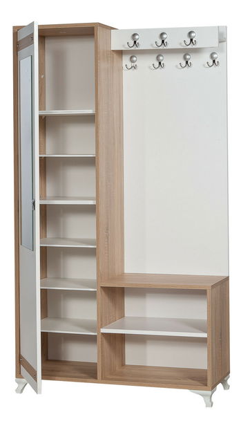 Mobilier hol Iris 200 (stejar sonoma) (cu oglindă)