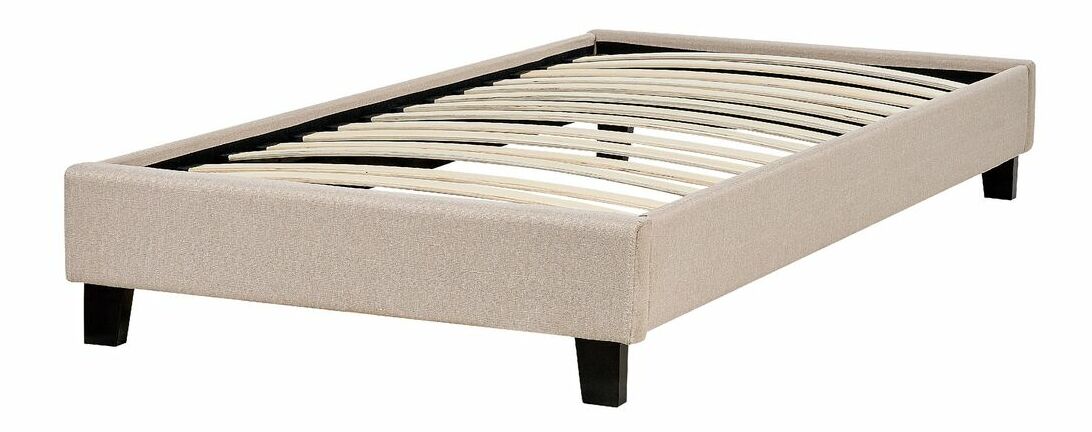 Pat pentru copii 90 cm ROXENNE (cu somieră) (bej)