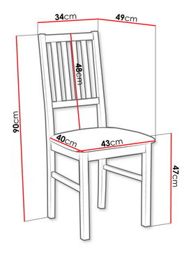 Étkezőszék Zafir VII (fehér + szürke)